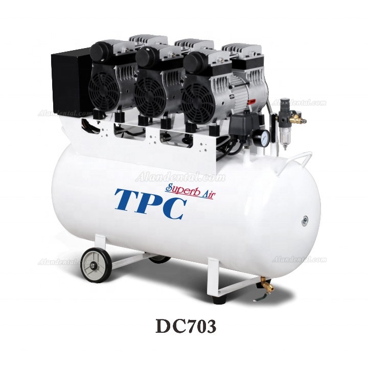 TPC DC701/702/703/704 Dental Oilless Air Compressor 32-120L